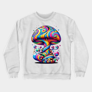 Retro Groovy Mushroom Crewneck Sweatshirt